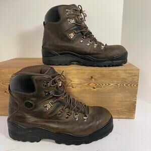 Earth Shoe Bandy Leather Work Boots Mens 13 Heavy Duty Rugged Outdoor Utility